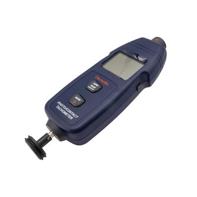 Digital Tachometer with combined laser and mechanical contact
